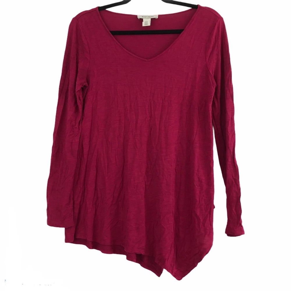 White House Black Market Pink Asymmetrical Top
